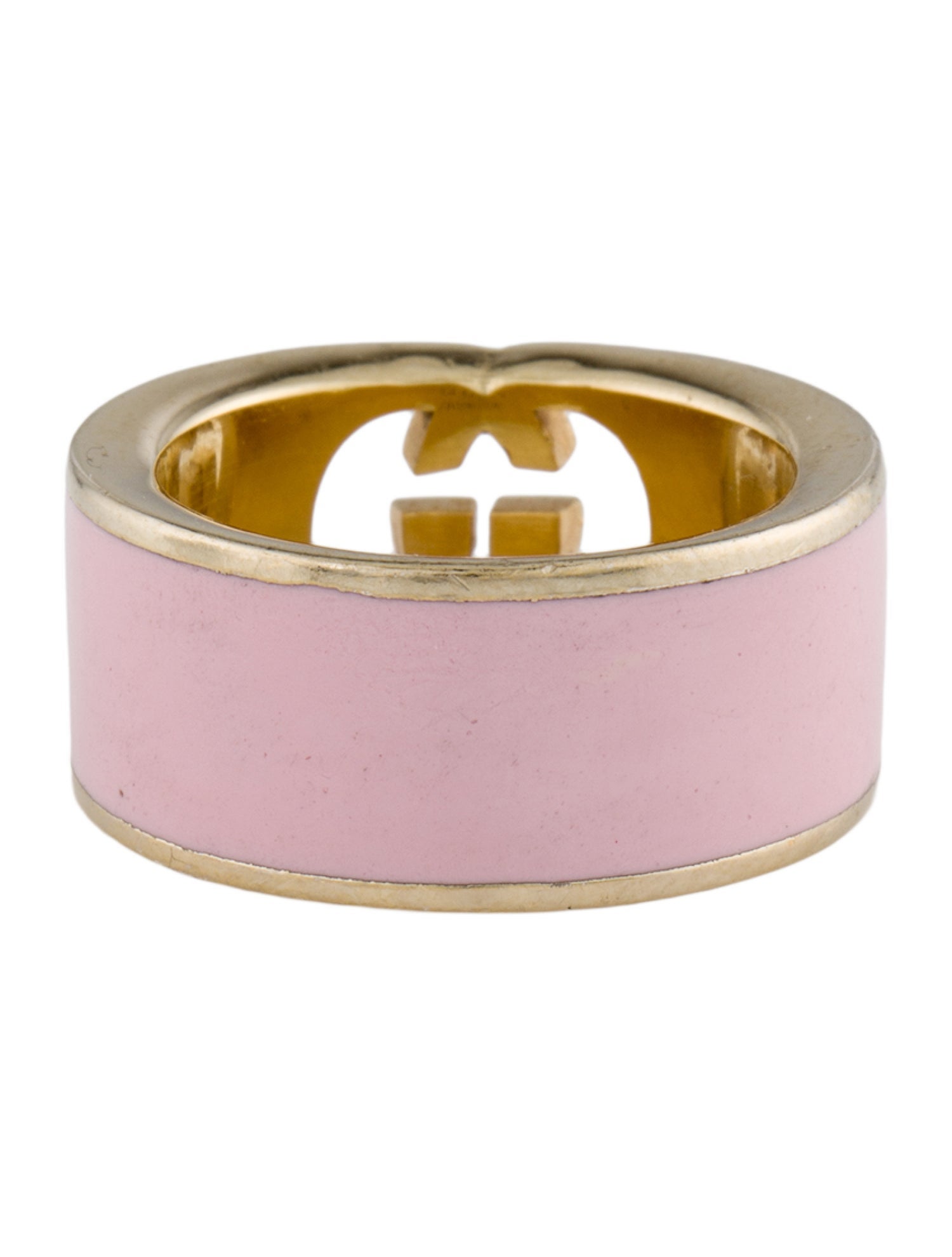Gucci Enamel Interlocking Band Ring